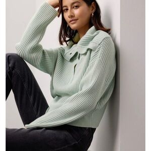 Mint Green Ribbed Sweater- Marissa Webb - Small